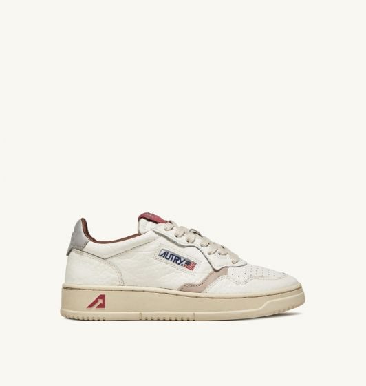 Schuhe AUTRY Medalist Woman Low Sneakers In Leather Grey Bubble