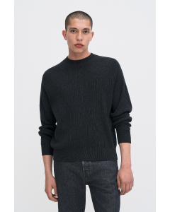Pullover Cotton Merino Mock Neck