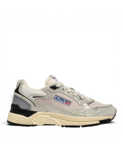 Schuhe AUTRY Hyperway Kunstleder Mesh Weiß Silber Schwarz