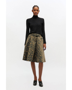 Rock GANNI Leopard Denim Wickelrock