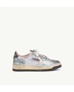Schuhe AUTRY Medalist Low Super Vintage aus Leder in Metallic-Silber 