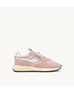 Schuhe AUTRY Reelwind Low Aus Nylon Und Wildleder Farbe Weiß Und Powder Pink 