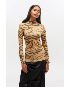 Rollkragenpullover GANNI Zebraprint 