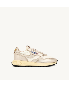 Schuhe AUTRY  Reelwind Low Aus Nylon In Weiß Und Leder In Metallic-Gold