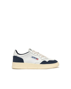 Schuhe AUTRY Medalist Low Leder Weiß Wildleder Borgogna