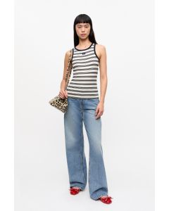 Top GANNI Ripp-Tanktop Sky Captain