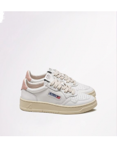 Schuhe AUTRY Medalist Woman Low Sneakers In Leather White Pink