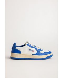 Schuhe AUTRY Medalist Man Low Sneakers In Leather White Prince Blue