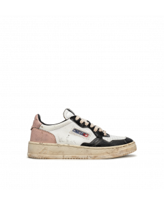 Schuhe AUTRY Medalist Low Sneakers In Leather White Pink Black