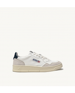 Schuhe AUTRY Medalist Man Low Sneakers In Leather & Suede White Blue