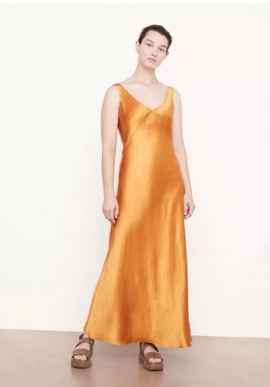Kleid VINCE  V-Neck Maxi Slip Dress