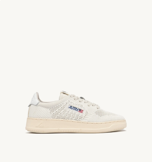Schuhe AUTRY Medalist Easeknit Low Aus Stoff Elfenheinfarbe 
