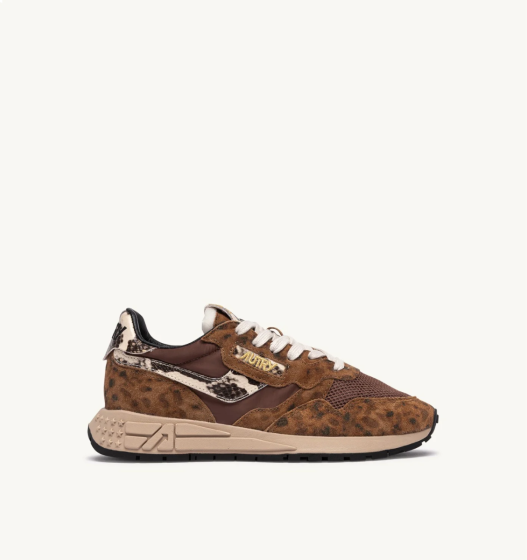 Schuhe AUTRY Reelwind Low Nylon u. WIldleder Leopard u. Summer Sandbloom
