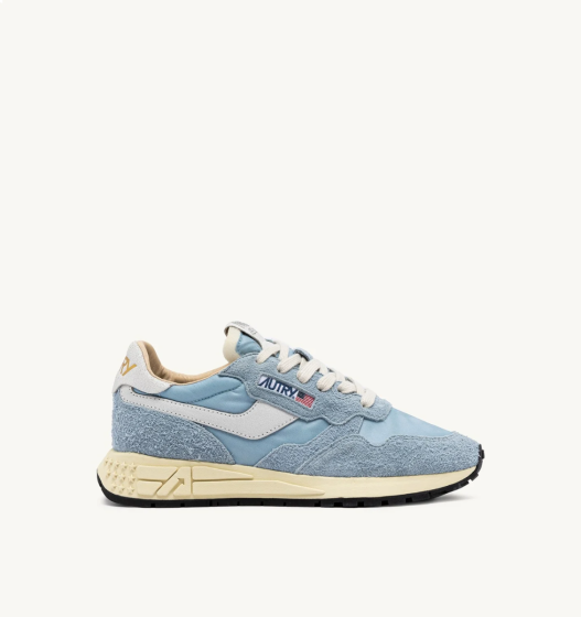 Schuhe AUTRY Reelwind Low Aus Nylon Und Wildleder Farbe Celestial Blue 