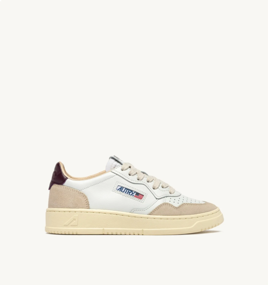 Schuhe AUTRY Medalist Low Wildleder Leder Weiß Fig