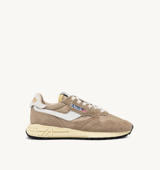Schuhe AUTRY Reelwind Low Nylon und Wildleder in Pepper und Weiß