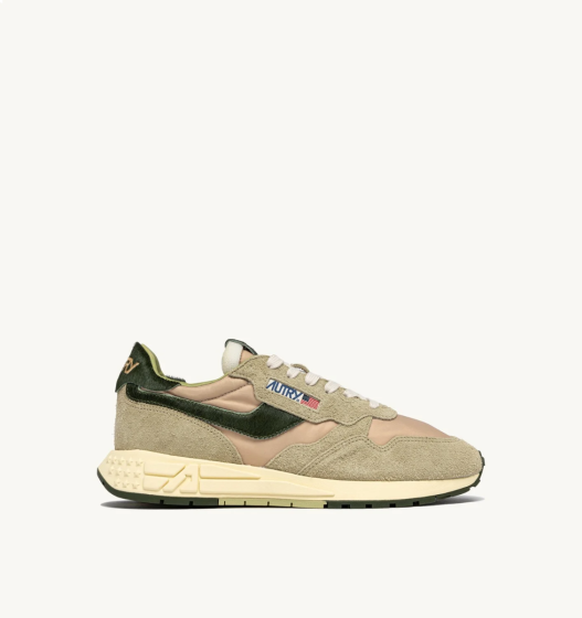 Schuhe AUTRY Reelwind Nylon und Wildleder in Sponge und Grün 