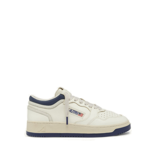 Schuhe AUTRY Med-Way aus Leder Farbe Marshmallow und Ensign Blue