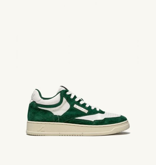 Schuhe AUTRY Open Mid Man Sneakers Leather Suede White Green