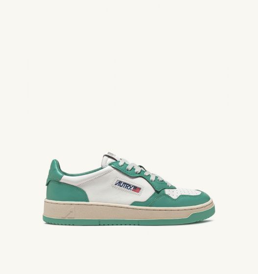 Schuhe AUTRY Medalist Man Low Sneakers In Leather &  White Malachit