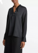 Bluse Vince Silk Draped Stand-Collar 