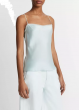 Top VINCE Satin Layered Chiffon-Trim Camisole