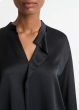 Bluse Vince Silk Draped Stand-Collar