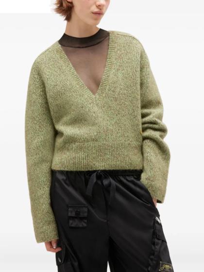 Pullover GANNI Brushed V-Neck