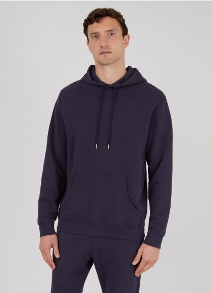 Sunspel cotton loopback overhead hoody sales