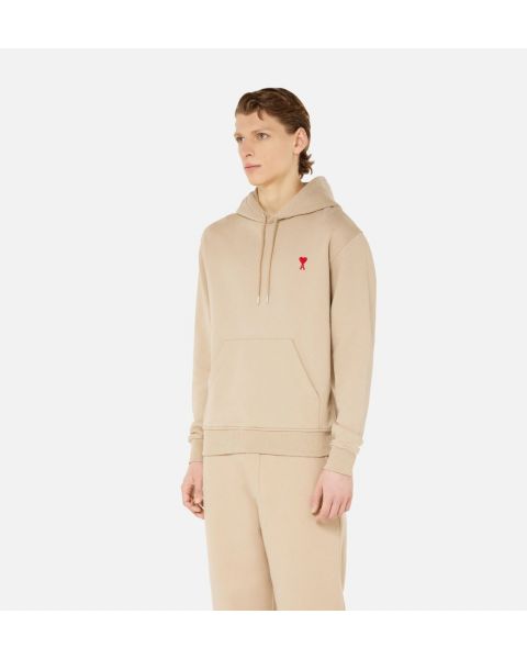 Kapuzensweater AMI PARIS Ami De Coeur Hoodie Beige