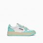 Schuhe AUTRY Medalist Woman Low Sneakers In Leather White Turquoise