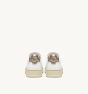 Schuhe AUTRY Medalist Low Aus Leder In Weiß und Gold Metallic