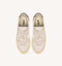 Sneaker AUTRY Medalist Low Tricolor Wildleder Weiß Sand und Blau