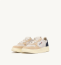 Sneaker AUTRY Medalist Low Tricolor Wildleder Weiß Sand und Blau