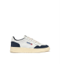 Schuhe AUTRY Medalist Low Leder Weiß Wildleder Borgogna 