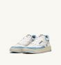 Schuhe AUTRY Medalist Woman Open Mid Leather & Mesh White Sky