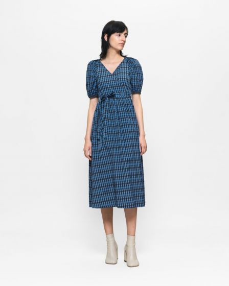 Kleid BAUM&PFERDGARTEN ADALAINE Blue Gingham 