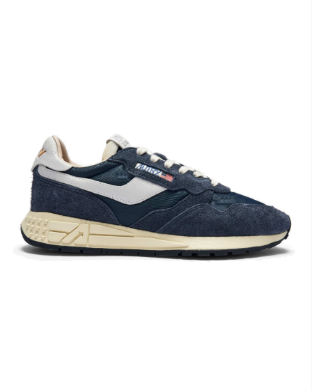 Schuhe AUTRY Low Sneaker in Navy and White Suede and Nylon