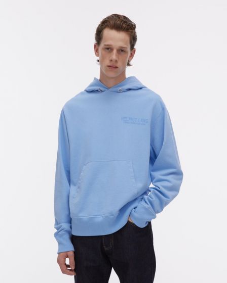 Kapuzenpullover HELMUT LANG Standard Monogram Hoodie Pale Sapphire 