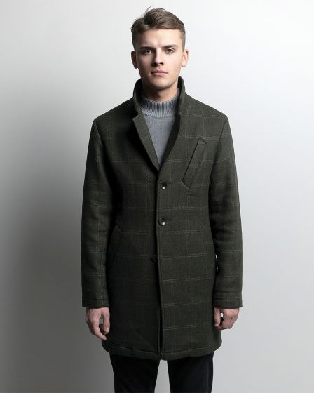 Wollmantel JOHNNY LOVE Williams Olive Check