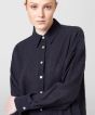 Hemd ALPHA STUDIO Pleated Rounded-Hem Shirt