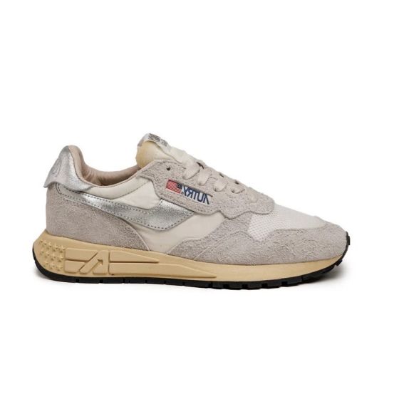 Schuhe AUTRY Reelwind Low Wildleder und Nylon in White/Silver
