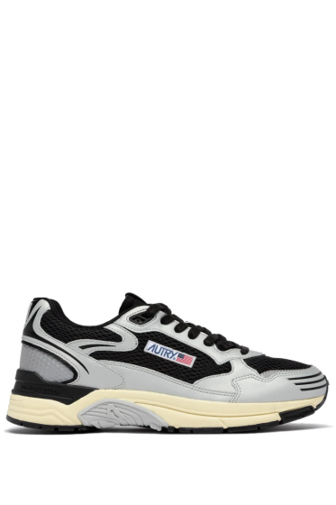 Schuhe AUTRY Hyperway Kunstleder Mesh Weiß Silber Schwarz