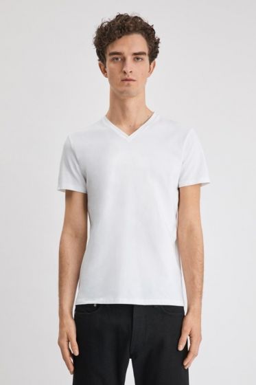 Shirt FILIPPA Lycra V-Neck Tee White 