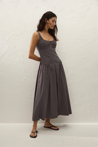 Kleid FAITHFULL Olas Pinstripe