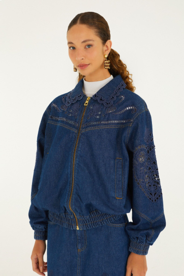 Jeansjacke FARM RIO Richelieu Heart