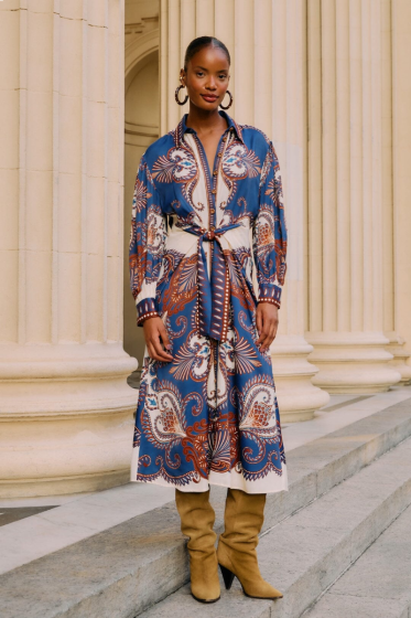 Kleid FARM RIO Arabesque Scarf Lenzing™ Lcovero™ Viscose Midi