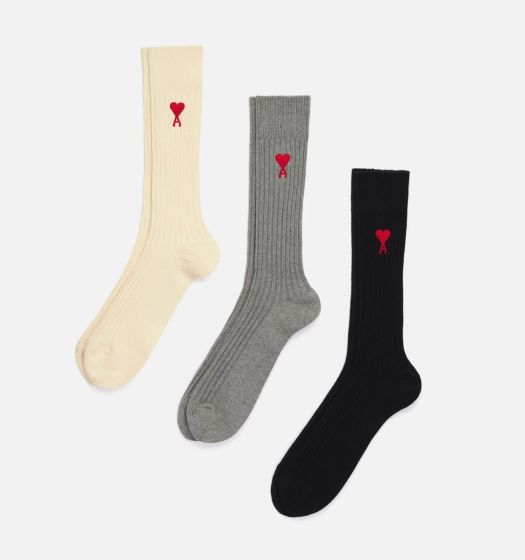 Socken AMI PARIS Ami Three Pack Ami de Coeurs Socks
