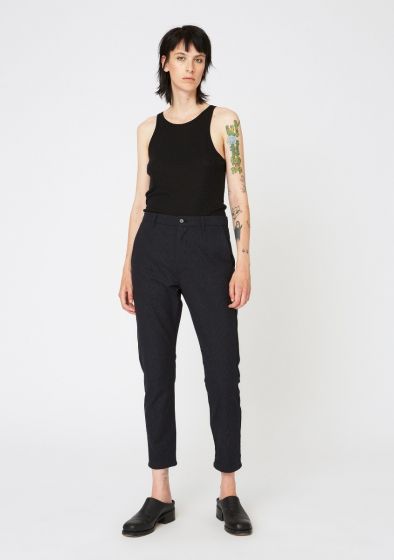 Hose HOPE News Edit Trouser Black Melange Stripe