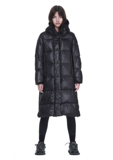 Daunenmantel KRAKATAU Long Down Jacket QW265 Aitken Black